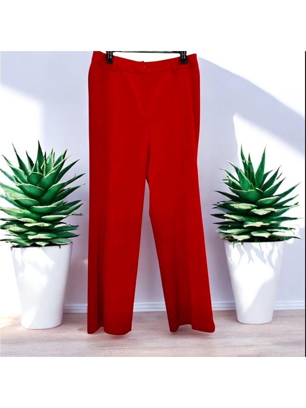 Gloria Vanderbilt Red Wide Leg Stretch Pants